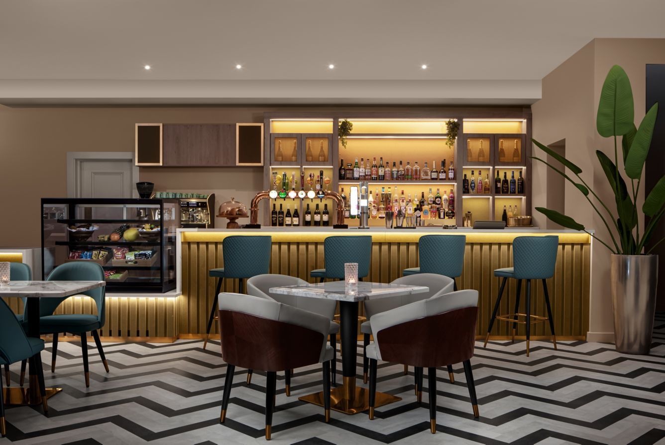 Sophisticated bar and lounge space at Delta Hotels by Marriott Colchester