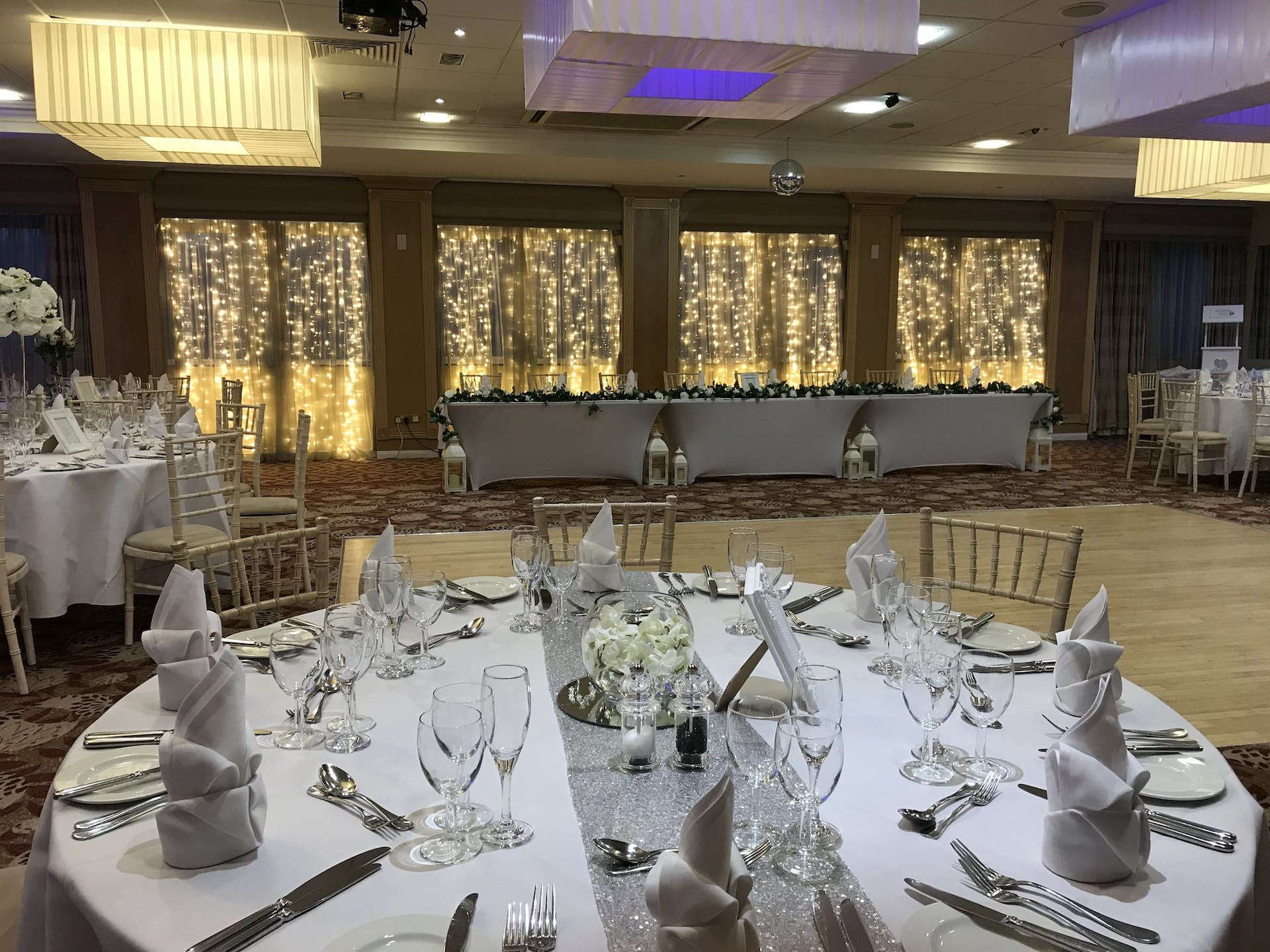 Tables styled for a private event