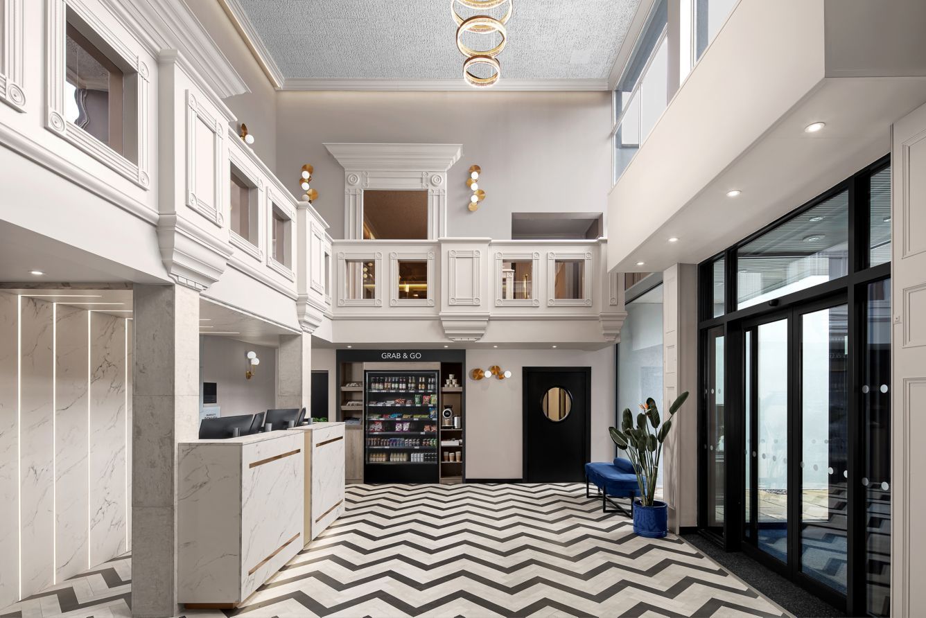 Elegant reception entrance at Delta Hotels by Marriott Colchester